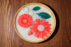 mogra bloom urli bowl candle